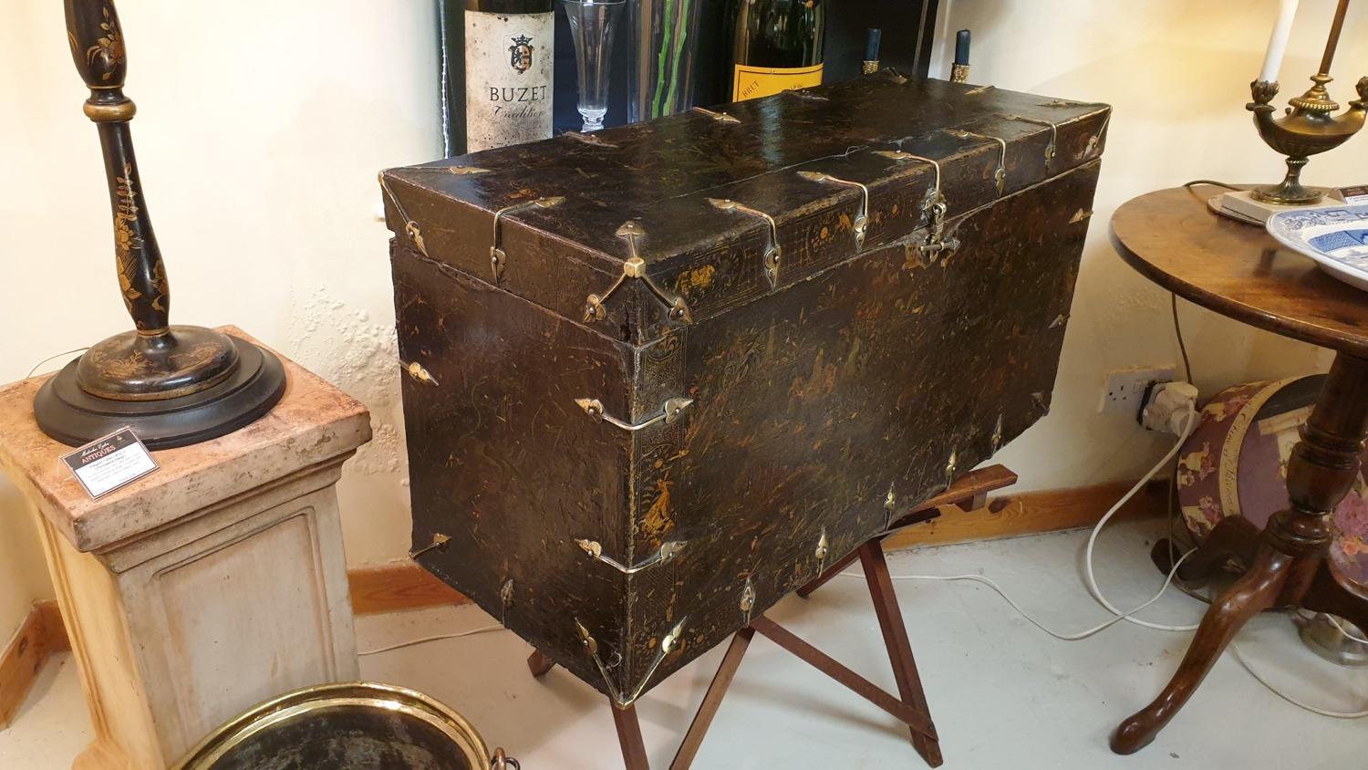 Fabulous 19th Century Unusual Chinese Trunk