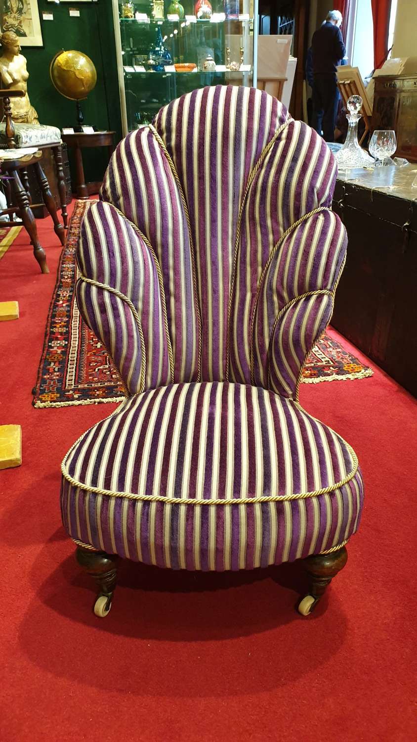Unusual French 19th c. Upholstered Child’s Chair