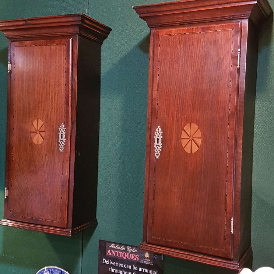 A Pair of 18th century Country Made Wall Cupboards