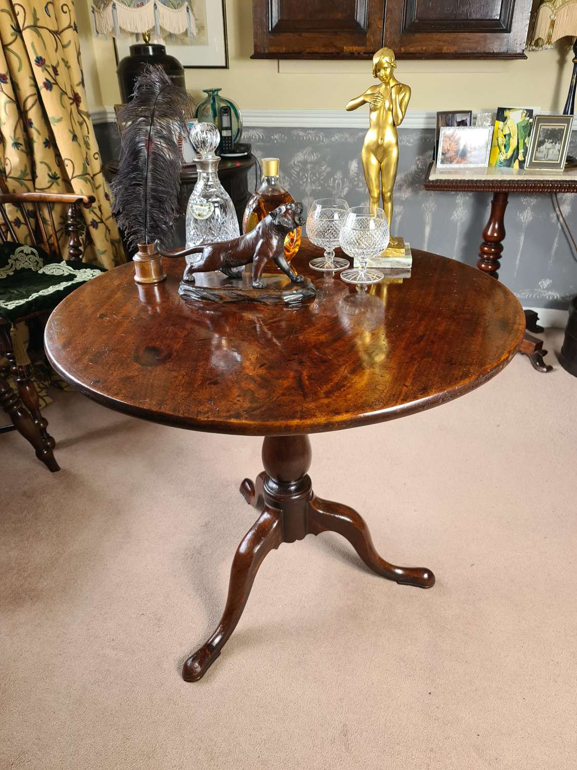 Exhibition Quality Mahogany Tip-Up Table c.1760
