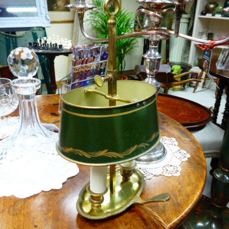 Small early 20th century French Bouillotte Desk Lamp
