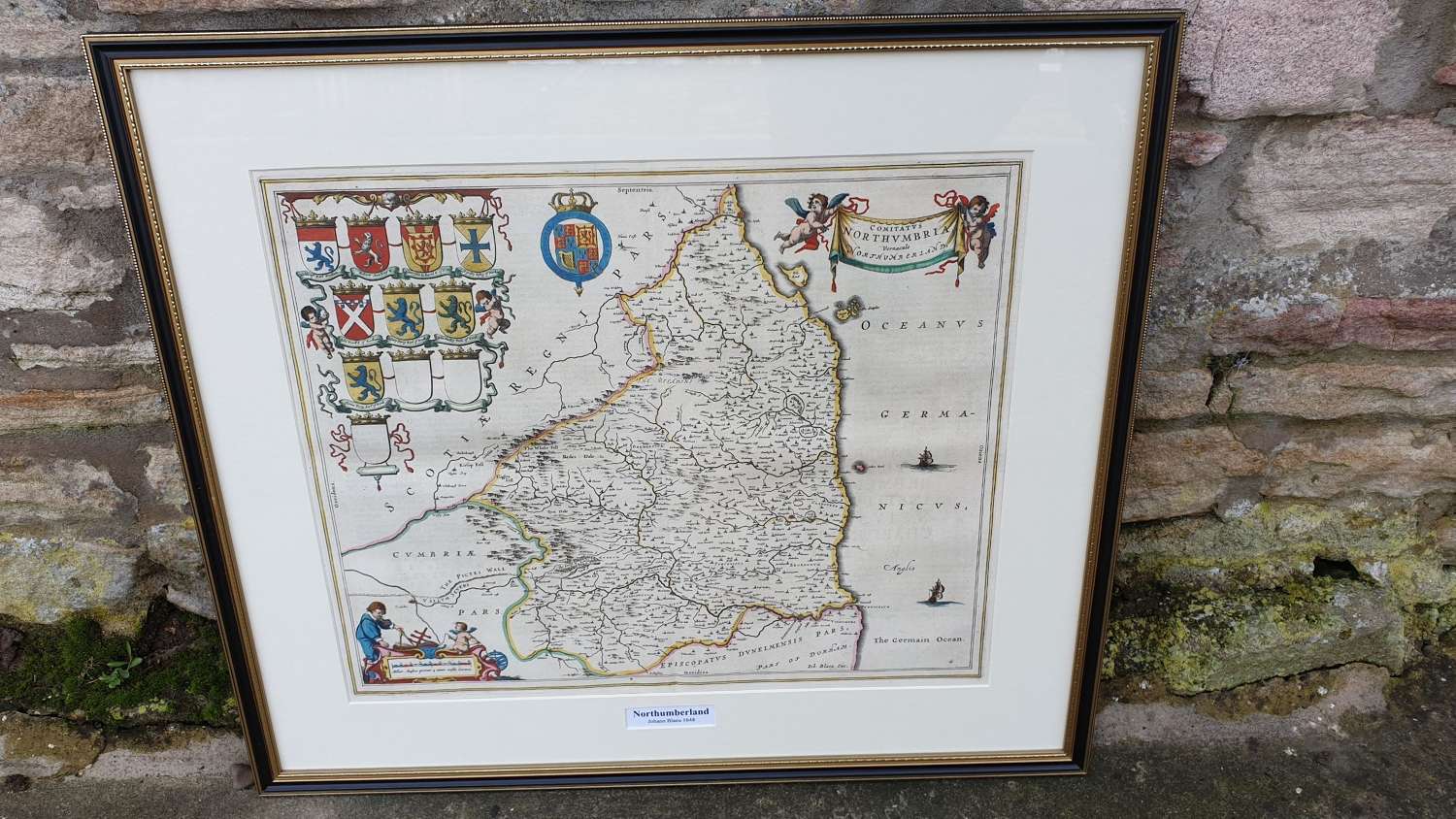 Johann Blaeu Map of Northumberland 1648