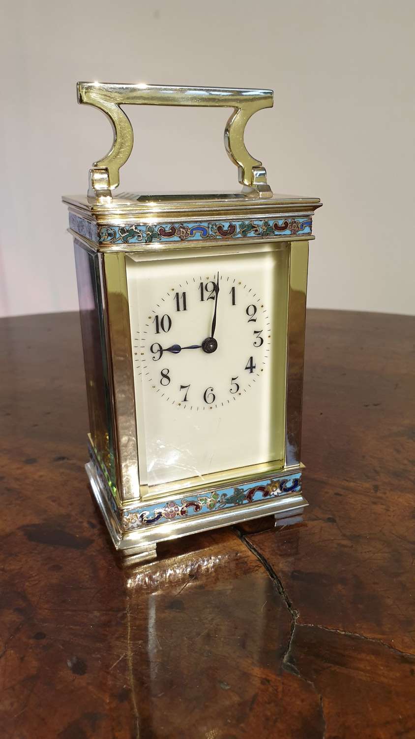 Attractive Small Brass French Carriage Clock