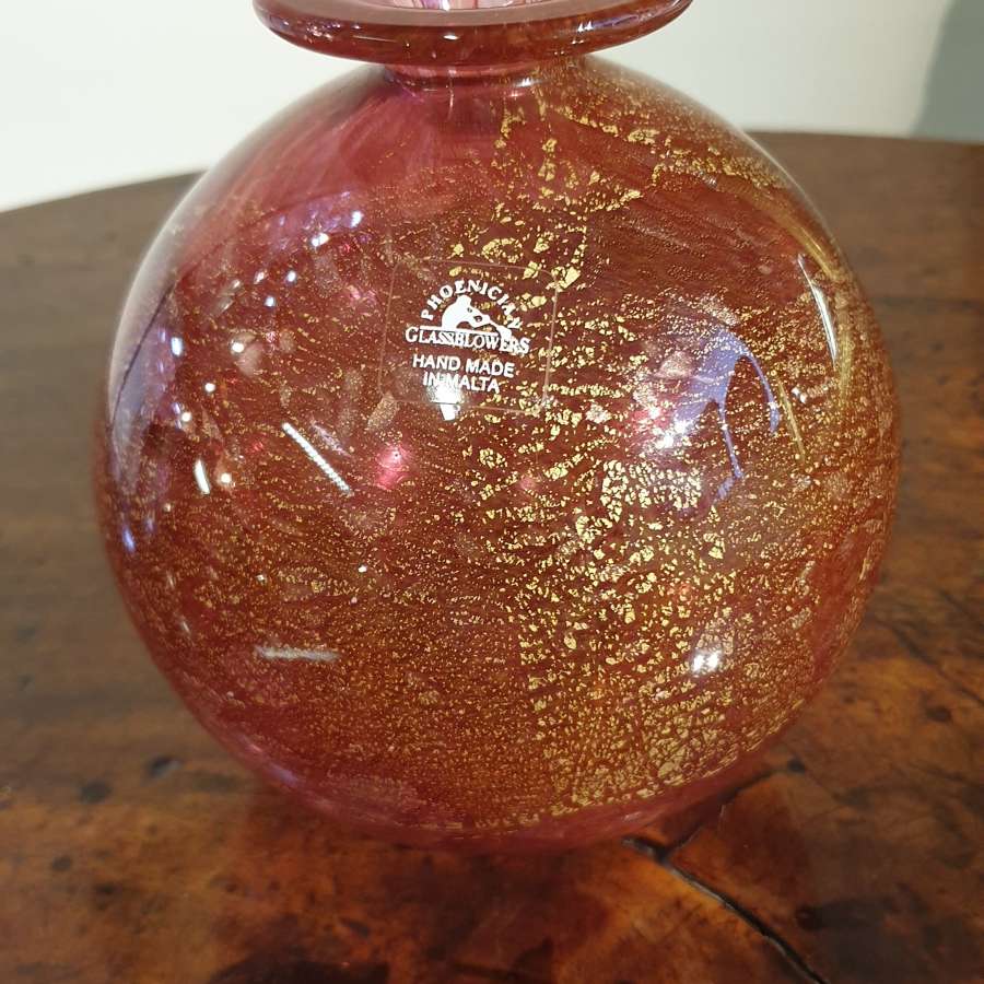 Phoenician Glass of Malta Globe Vase