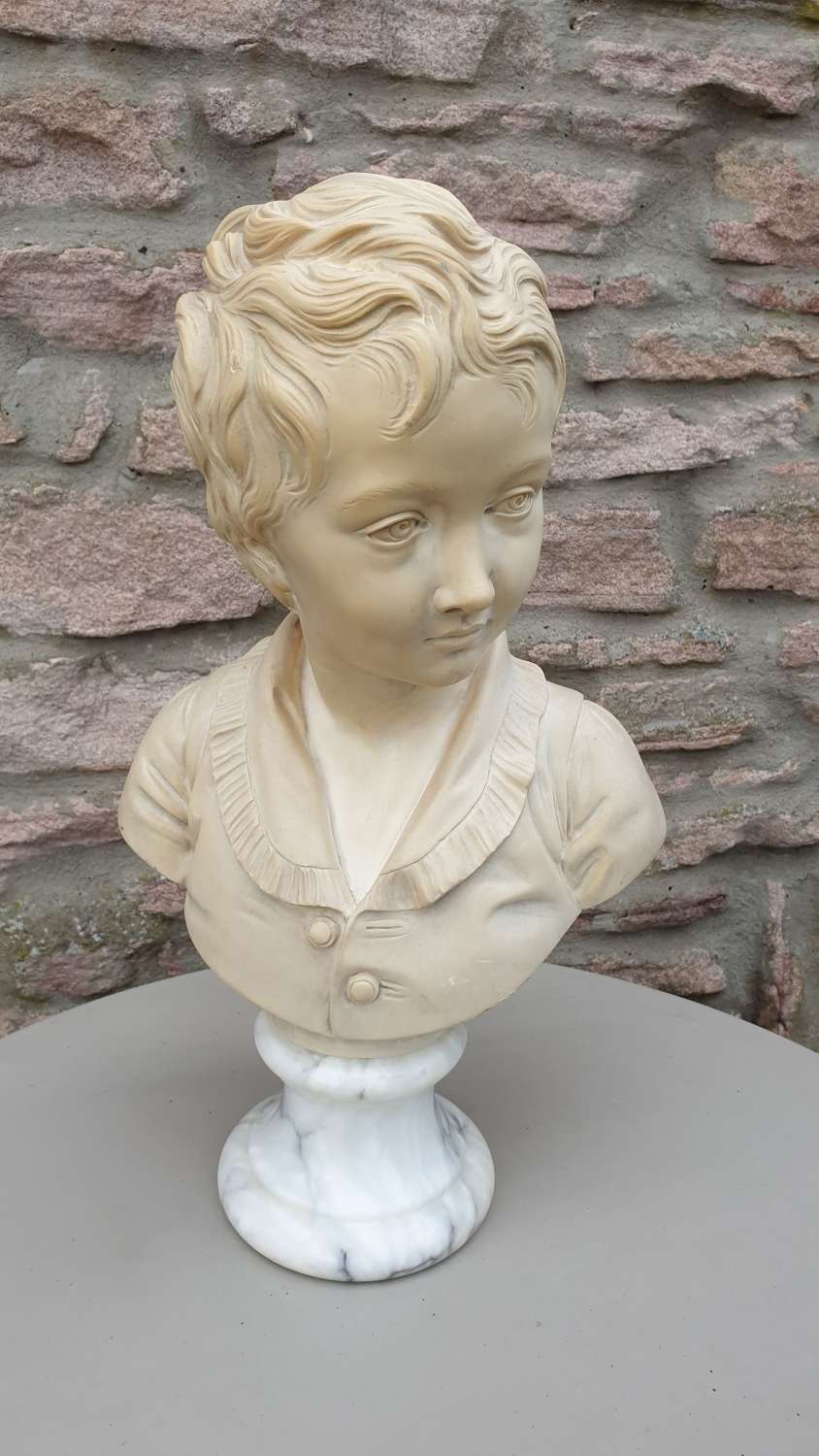 Alabaster Bust of Alexandre Brongniart After Jean-Antoine Houdon