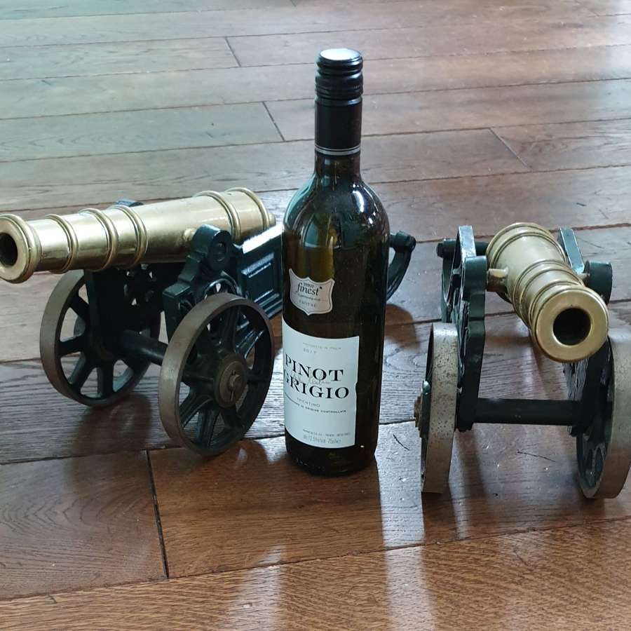 A pair of Large Display Table Cannon