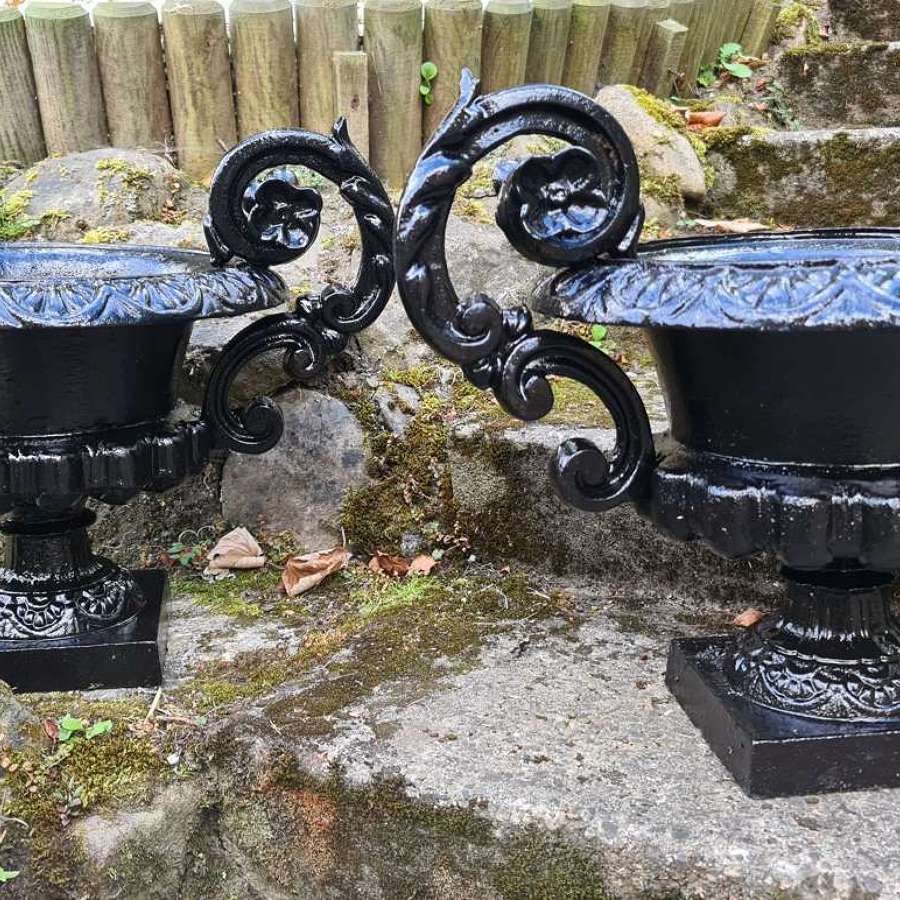 19th Century French Cast-iron Urns