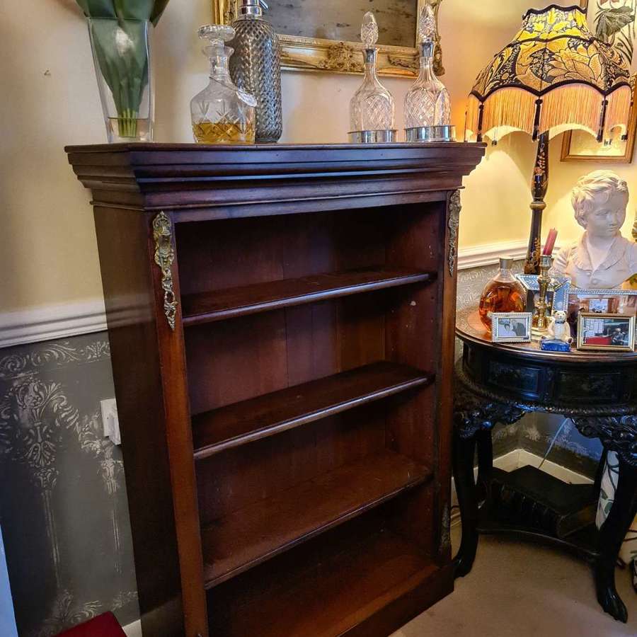 Victorian Mahogany Open Bookcase with Adjustable Shelves