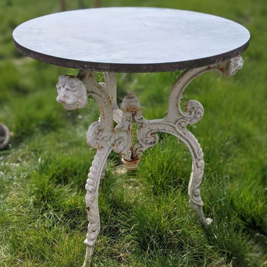 Rare 19th Century Cast Iron Garden Table