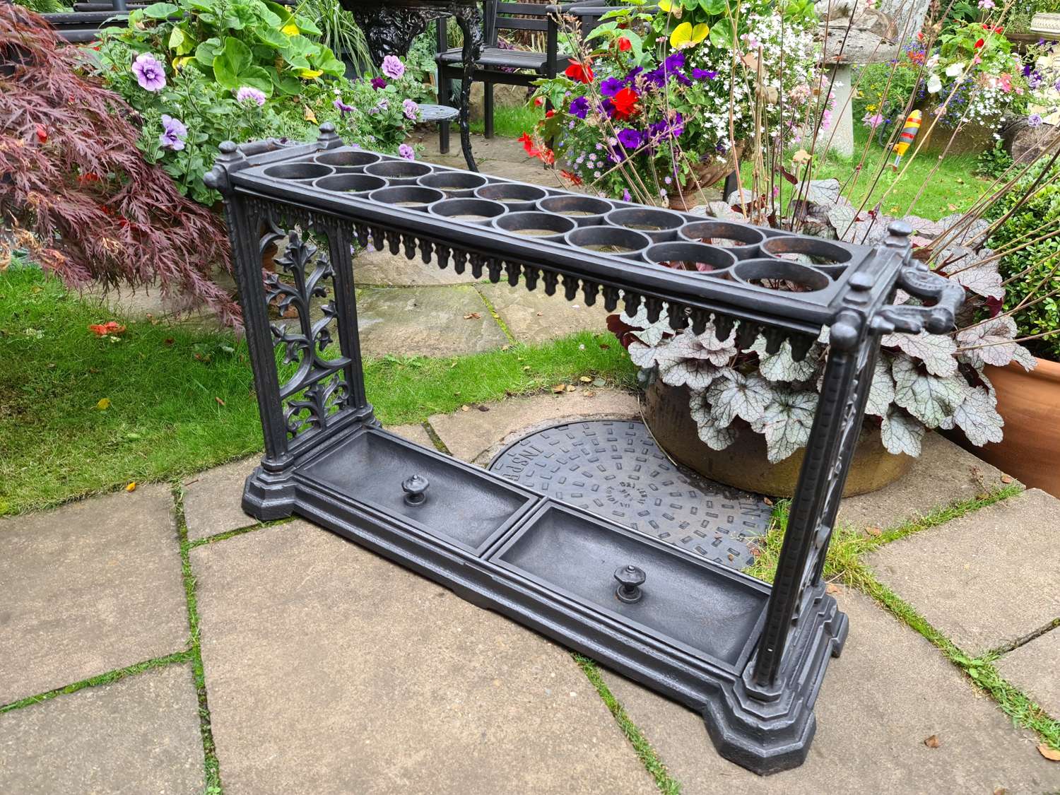 Rare 19th Century Stick Stand in Gothic style