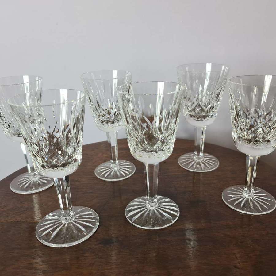 Set Six Waterford Crystal 'Lismore' Claret Glasses