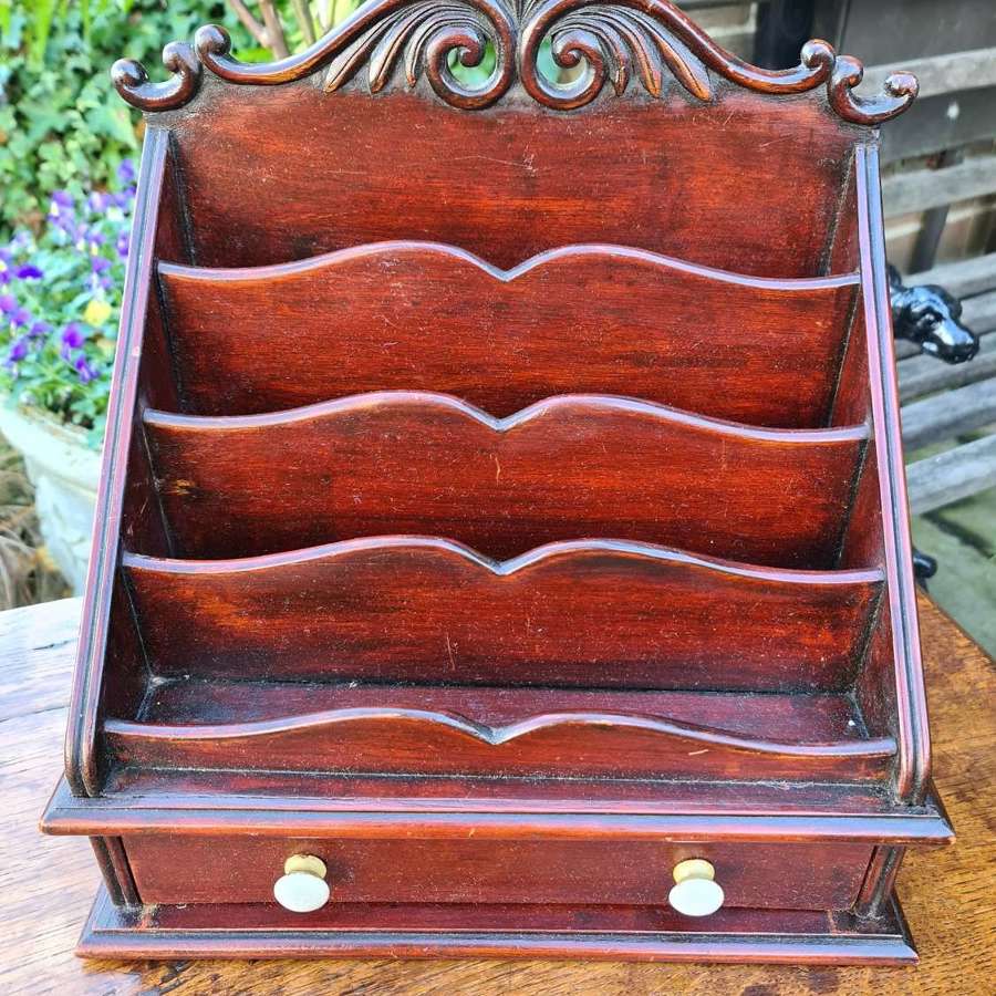 Victorian Desk Tidy with Drawer