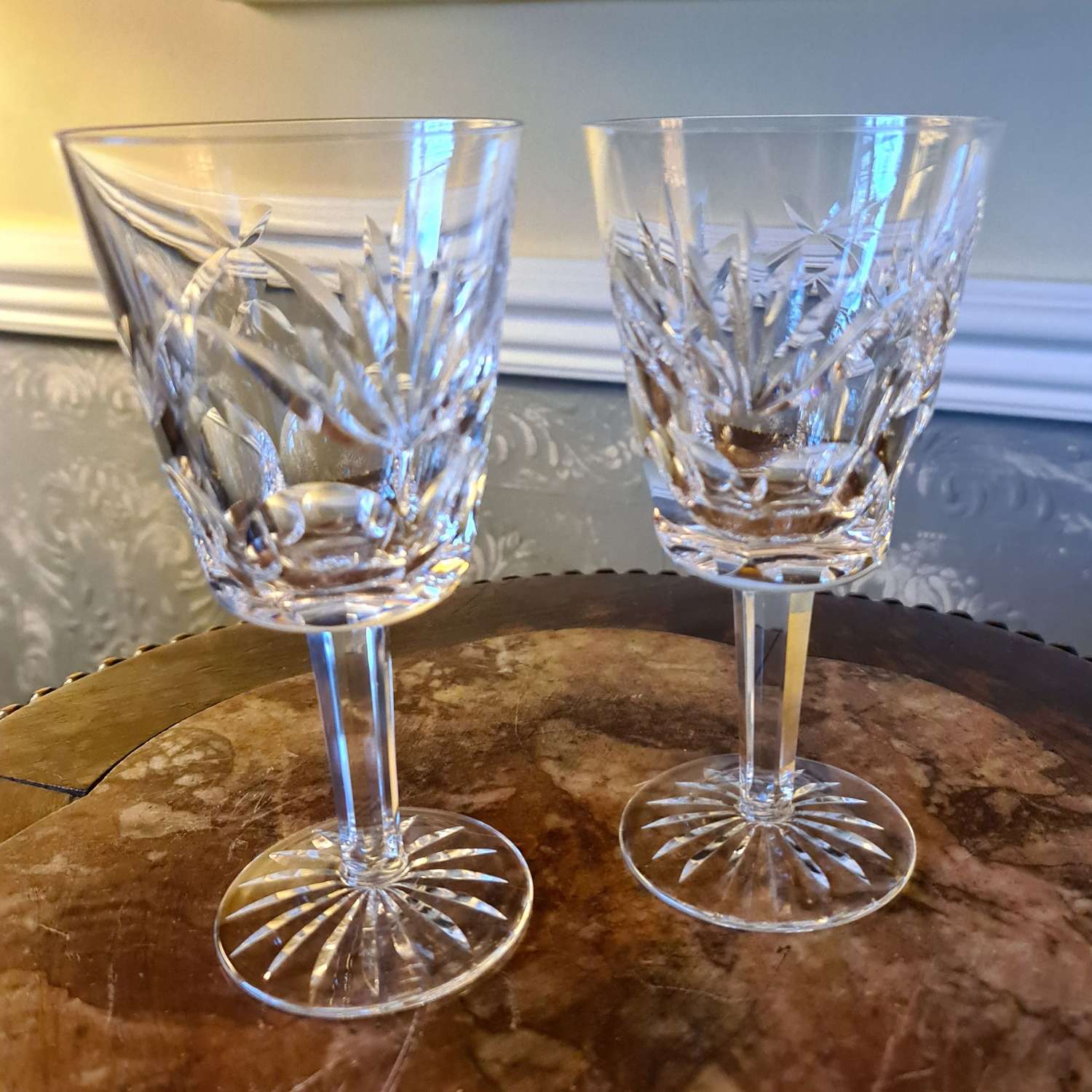 Pair of Waterford Glass 'Ashling' Water Goblets