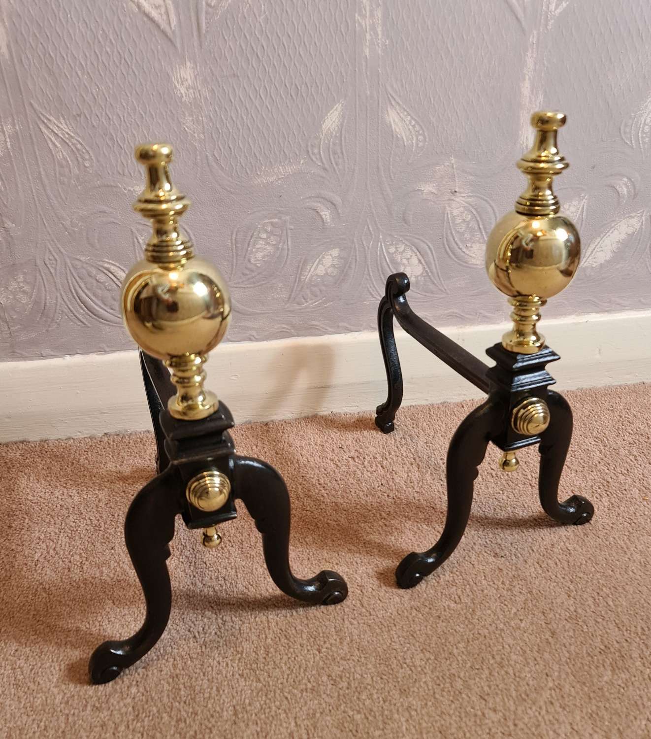 Fine set of 19th Century Fire Dogs