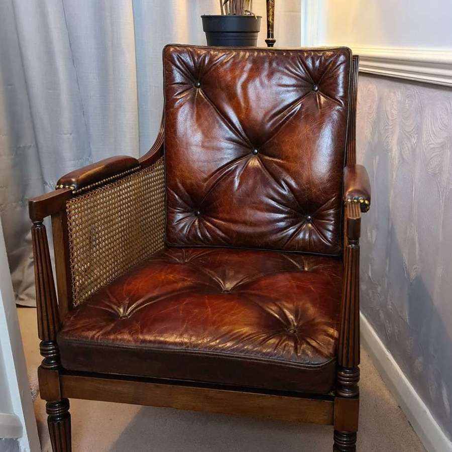 Early 19th Century Bergere Library Chair
