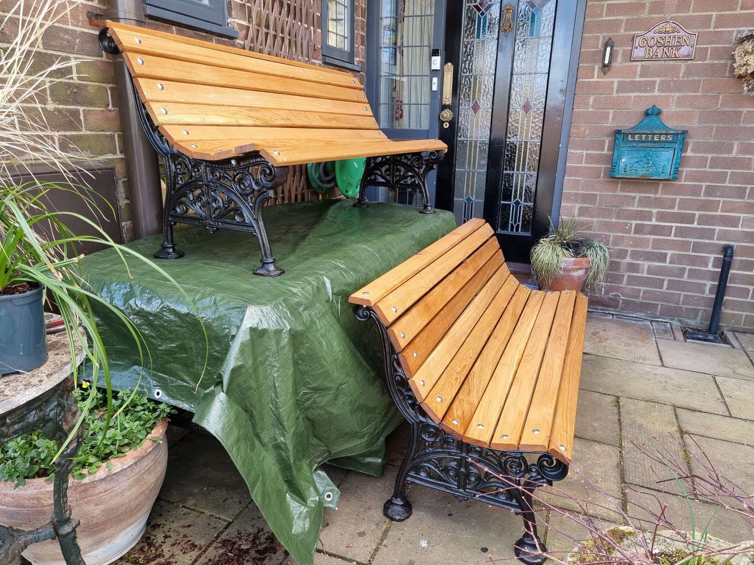 Exceptional PAIR of Coalbrookdale Garden Benches