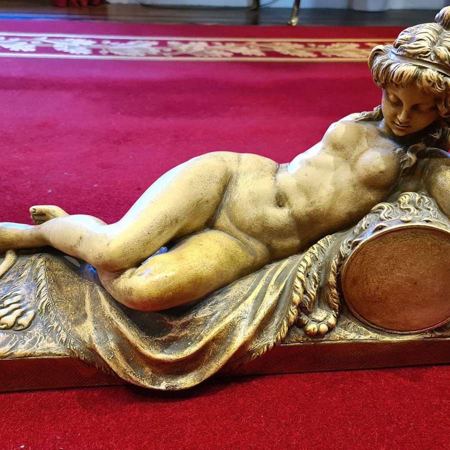 Reclining Nude "Resting Girl" After A Model By Claude Michel Clodion