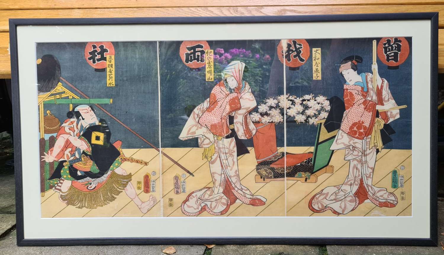 Wonderful 19th Century Japanese Triptych