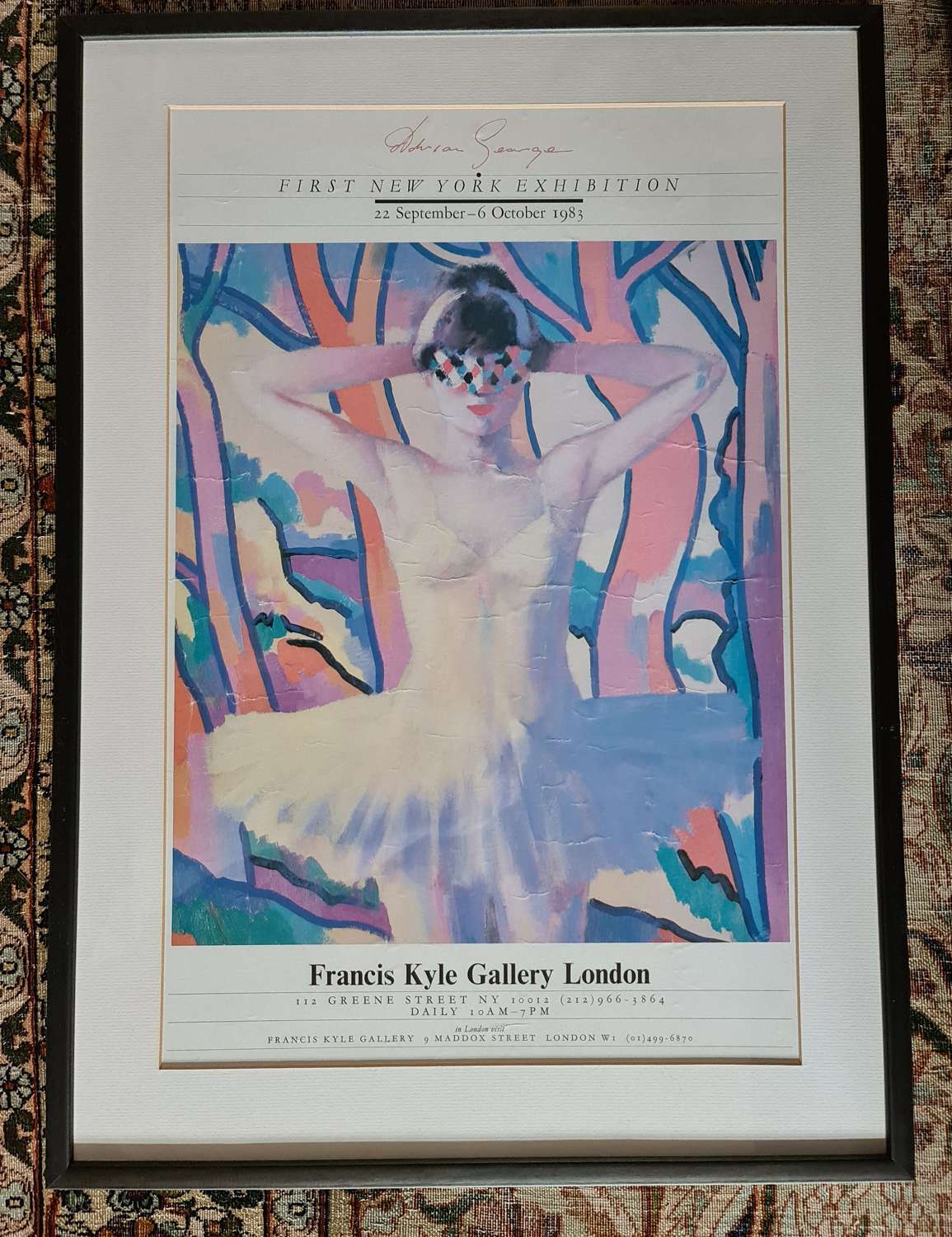 Original Poster for the First New York Exhibition of Adrian George