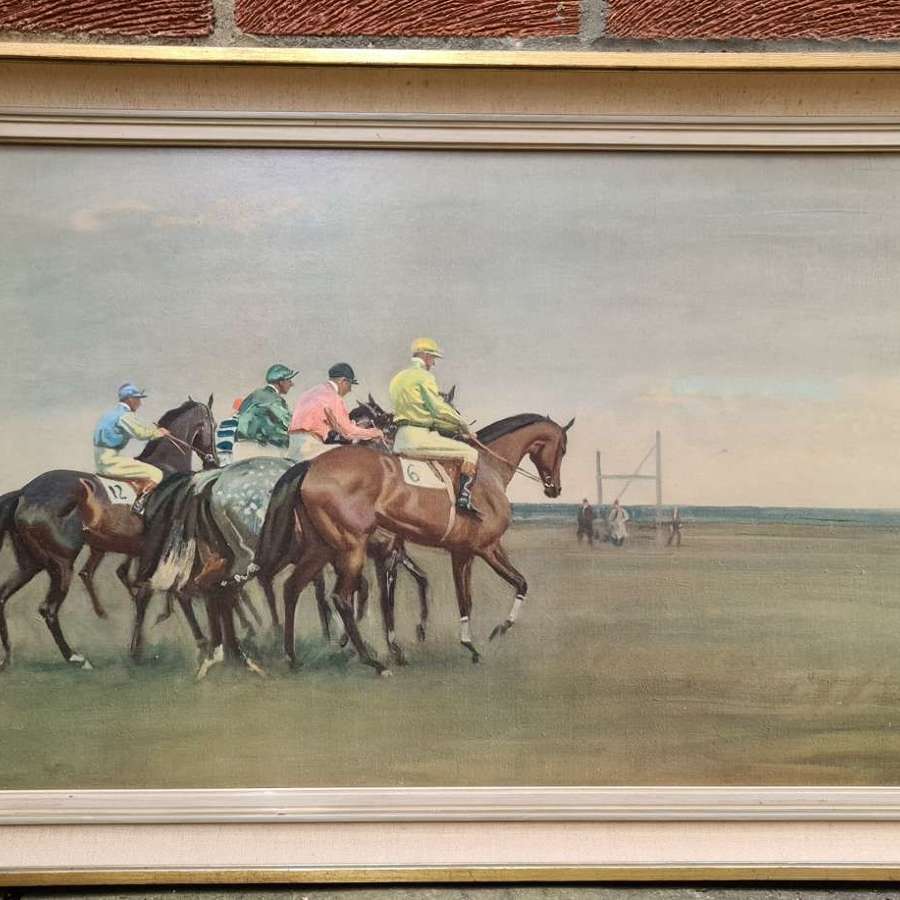 Sir Alfred Munnings "October Meeting" Lithograph c1950