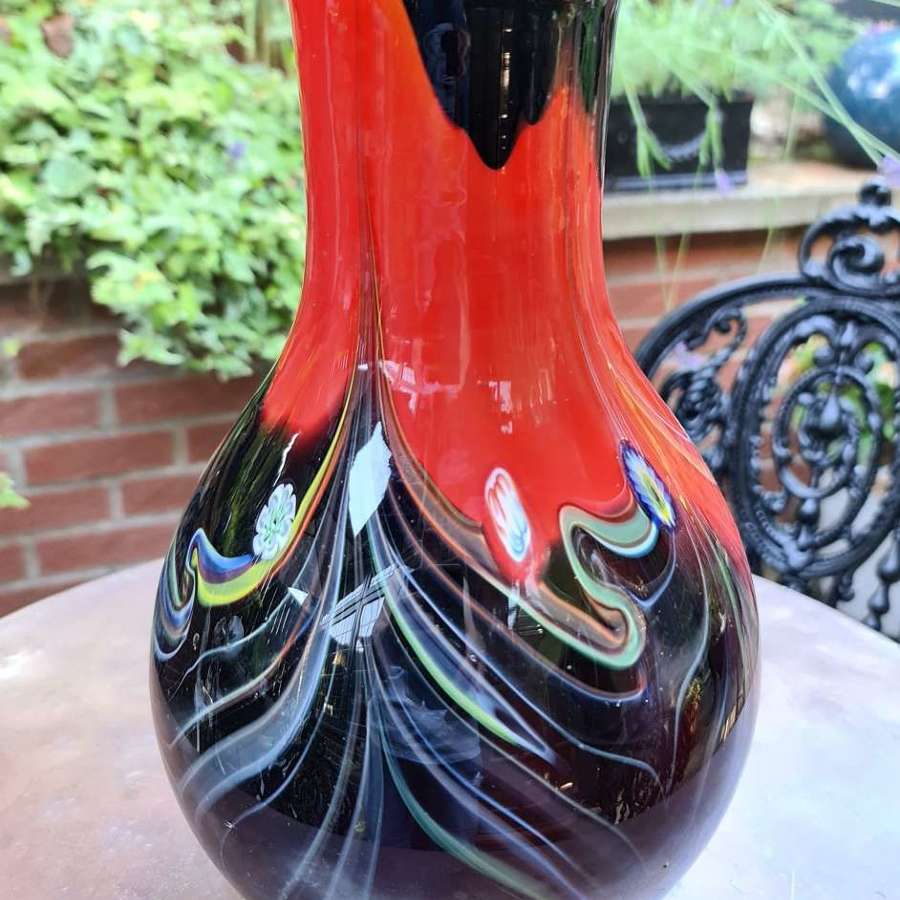 Large Heavy and colourful Murano Vase
