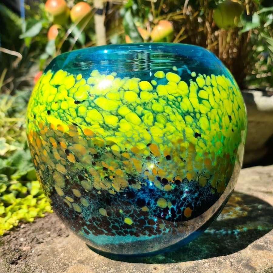 Beautiful, heavy Hand Blown Murano Sphere Vase
