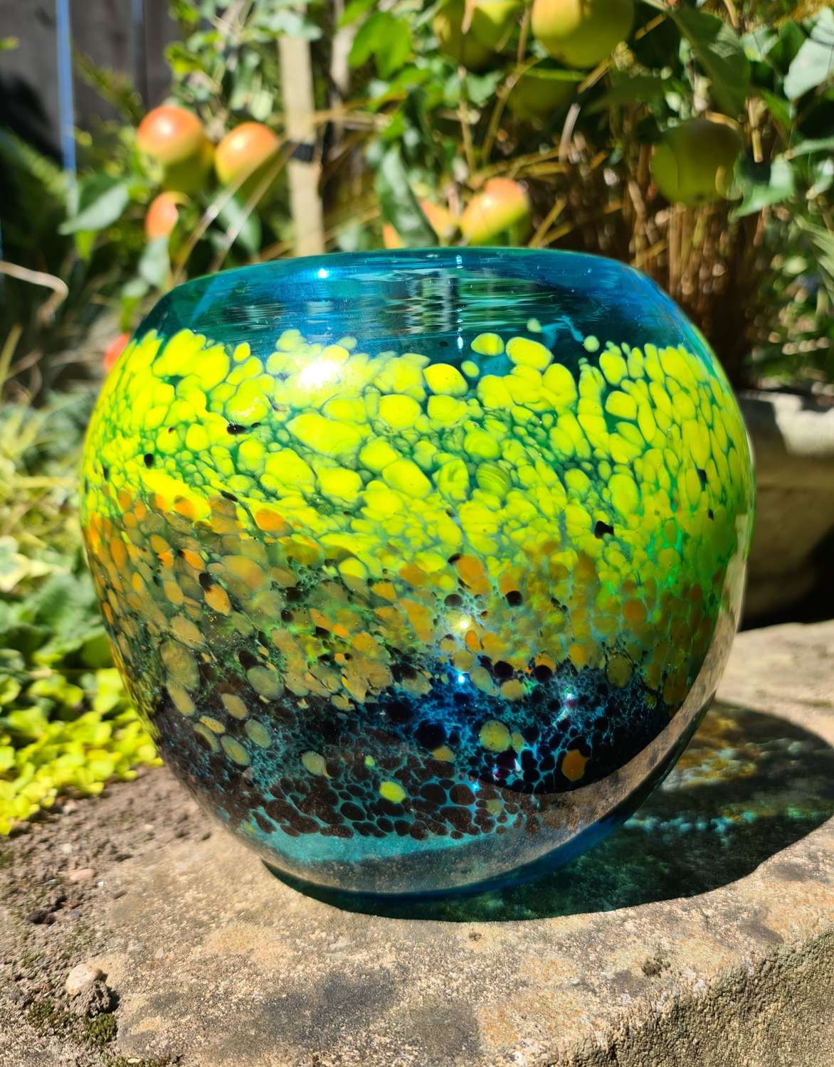 Beautiful, heavy Hand Blown Murano Sphere Vase