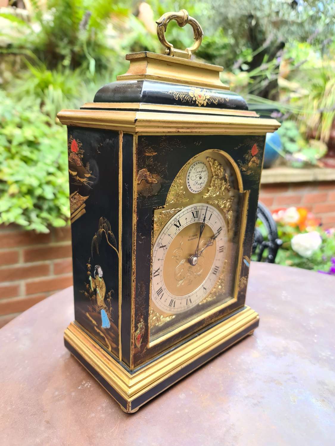 Quality Lacquered Bracket Clock by Elliott of London