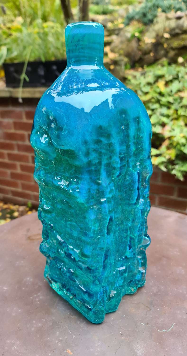 Mdina Glass ‘Textured Bark’ Bottle Vase c1970/71