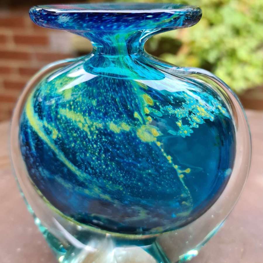 Mdina Glass ‘Side Stripe’ Vase