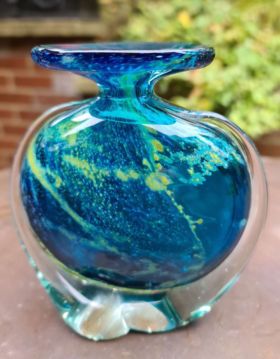 Mdina Glass ‘Side Stripe’ Vase