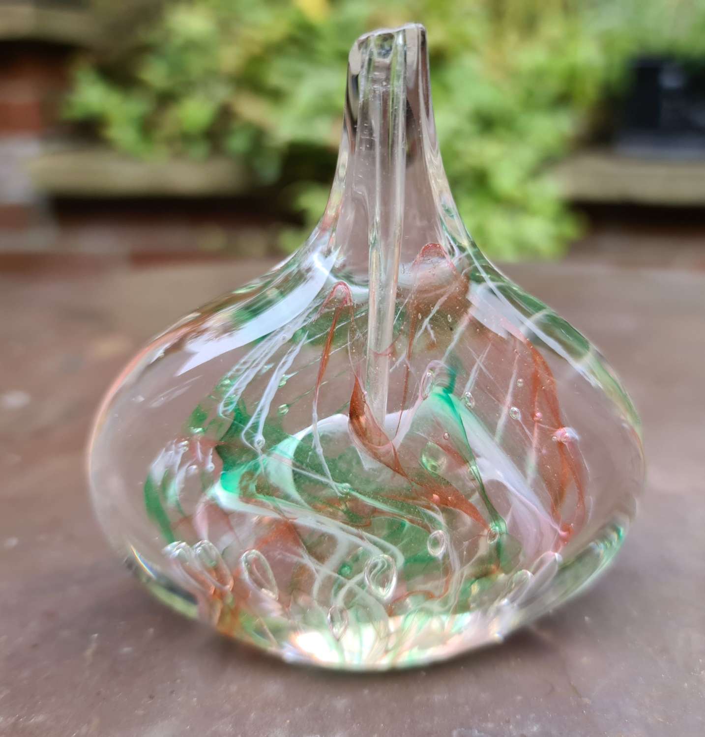 Charming Miniature Isle of Wight Glass Lollipop Vase