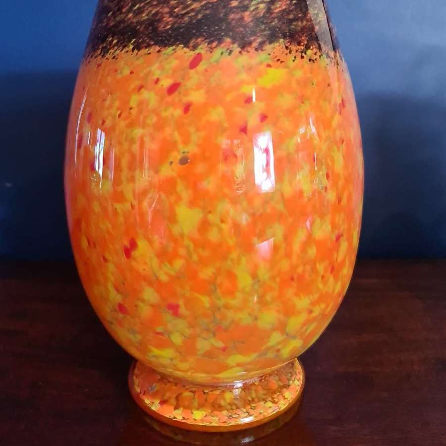 Large Monart of Scotland Glass Vase c1940