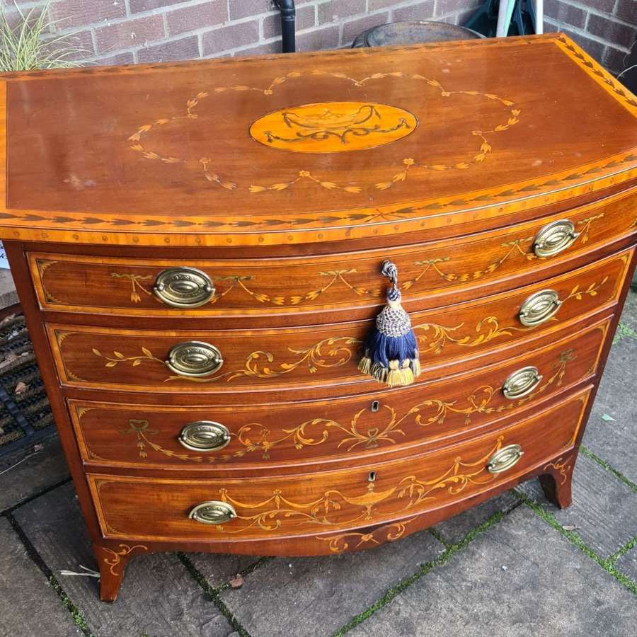 Handsome 18th Century Marquetry Chest
