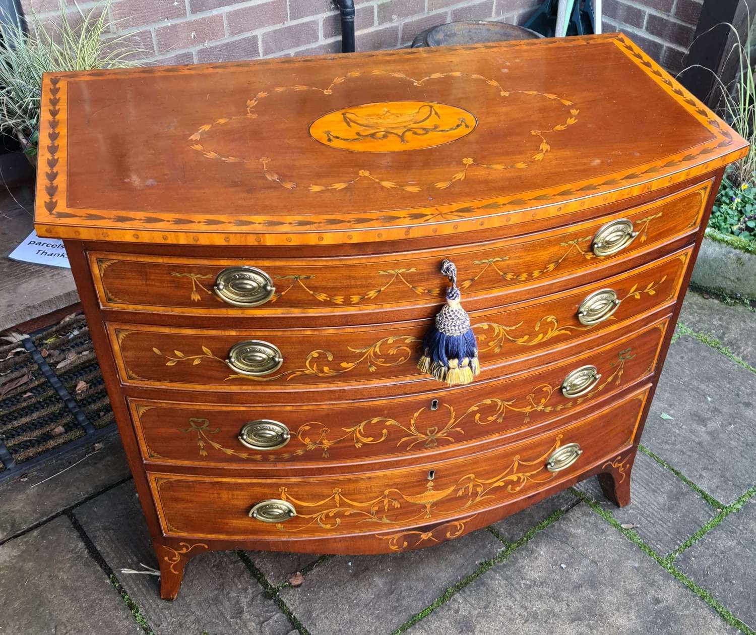 Handsome 18th Century Marquetry Chest