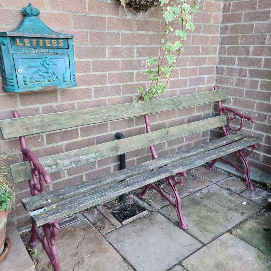 19th Century French Faux Bois Garden Bench