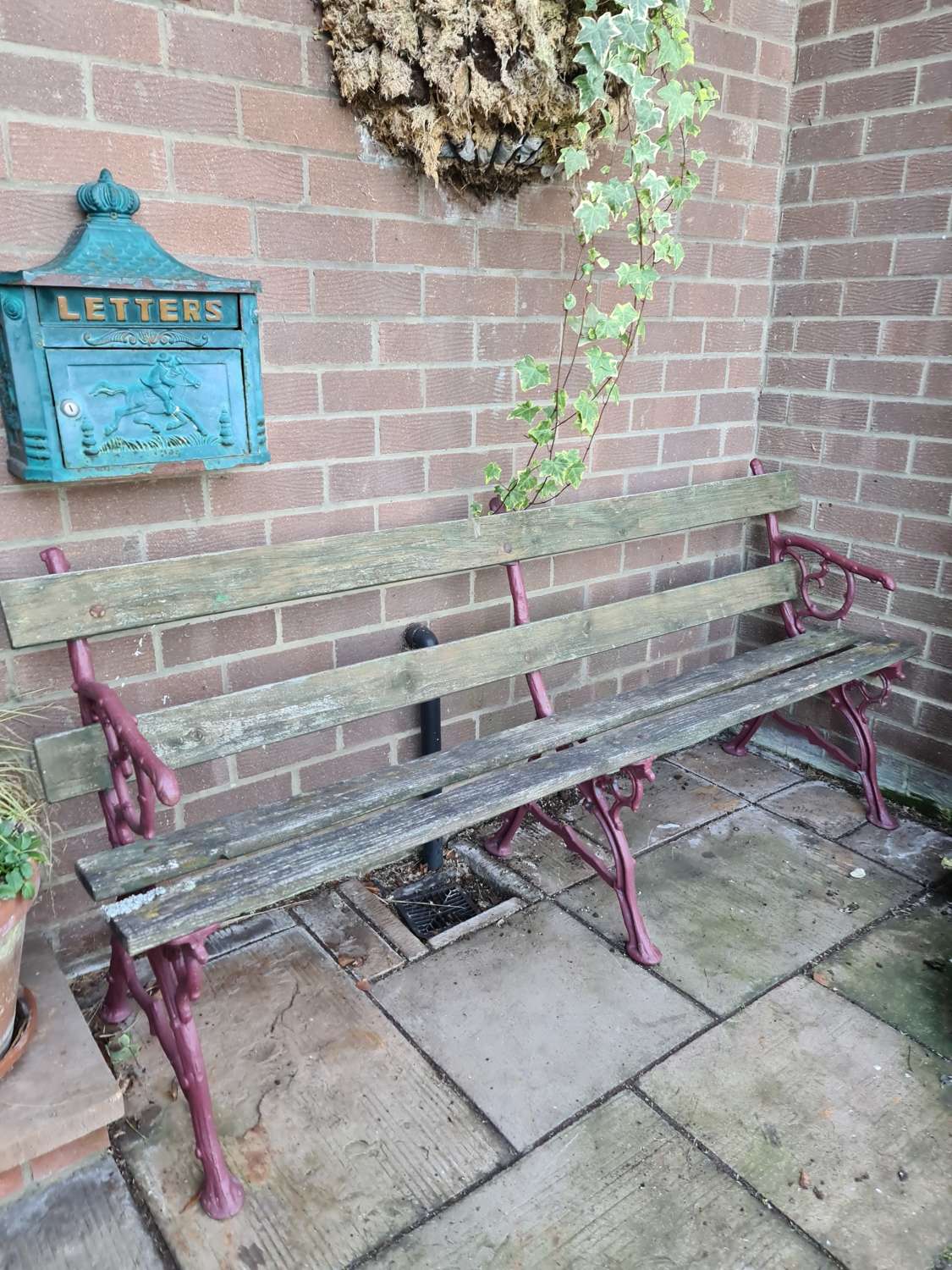 19th Century French Faux Bois Garden Bench