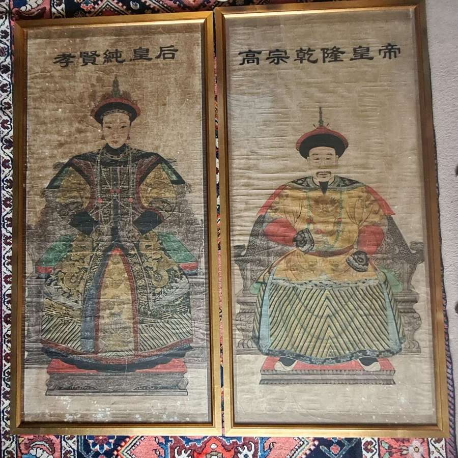 Large Chinese Ancestral Portrait Scrolls
