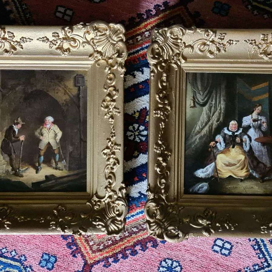 Pair of 19th Century Oil on Canvas Paintings