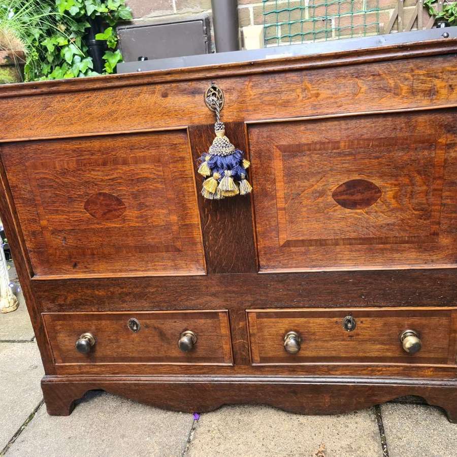 Handsome 19th Century Oak Mule Chest