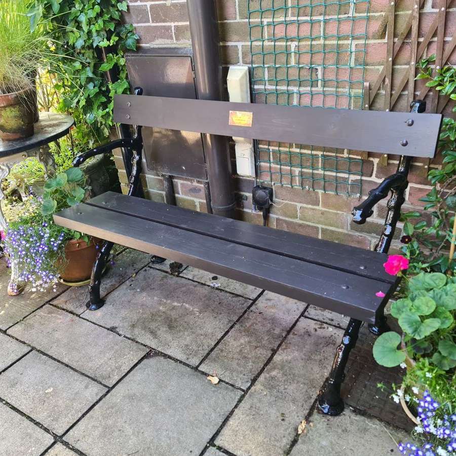 An identical Pair of Cast-iron 19th Century Garden Benches
