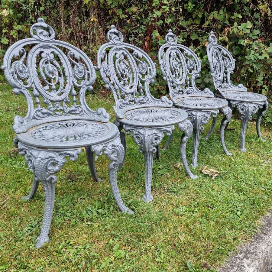 Traditional Heavy Cast-iron Victorian style Garden Chairs
