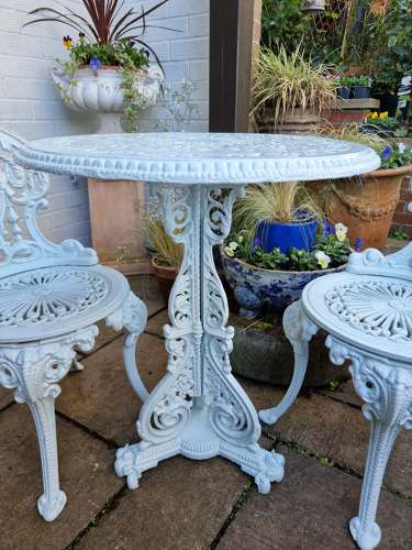 Rare Victorian Christopher Dresser Design Cast-iron Garden Table