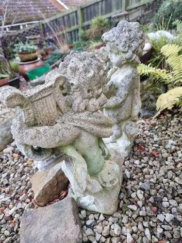 Attractive PAIR Garden Cherub Statues