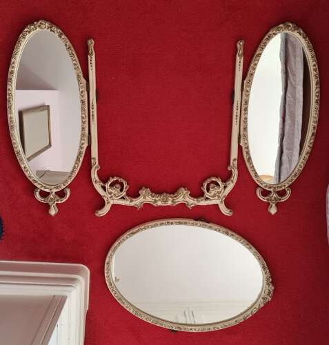 Stylish Triple Dressing Table Mirror c1930