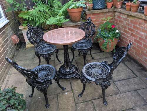 Rare Cast-iron Garden Table c1840 