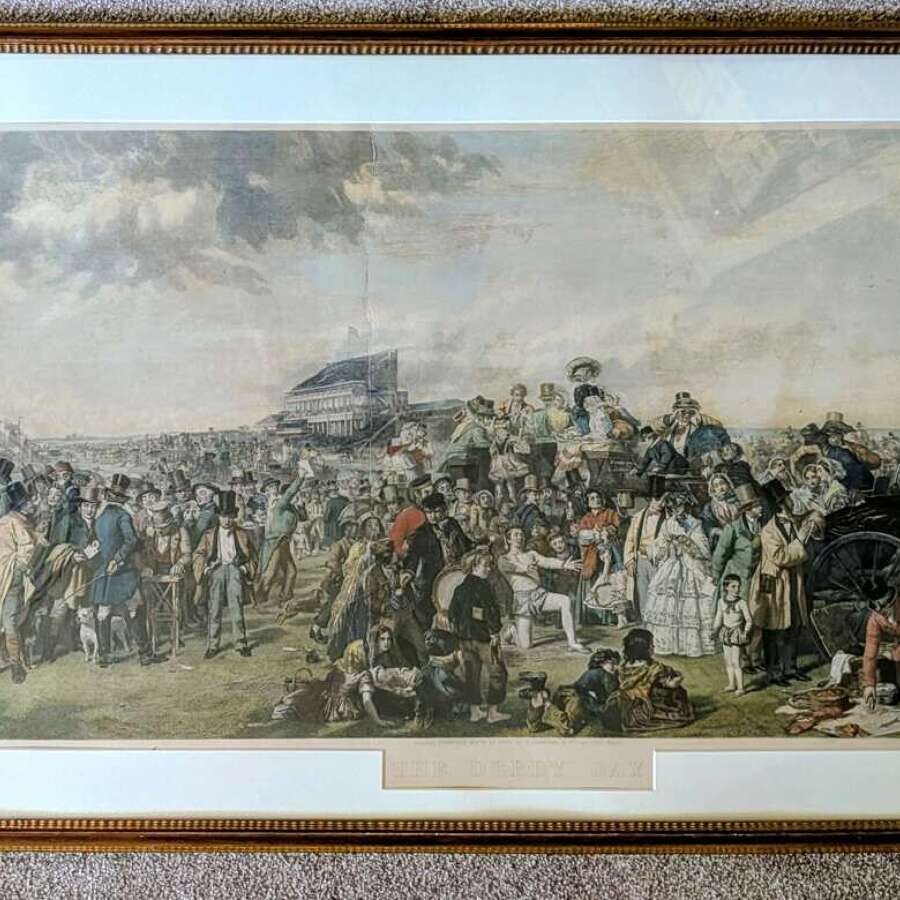 Large 19th Century Print after William Powell Frith. 'The Derby Day'
