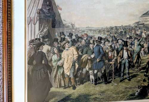 Large 19th Century Print after William Powell Frith. 'The Derby Day'