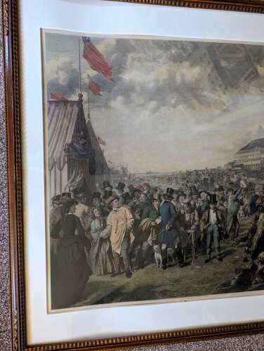 Large 19th Century Print after William Powell Frith. 'The Derby Day'