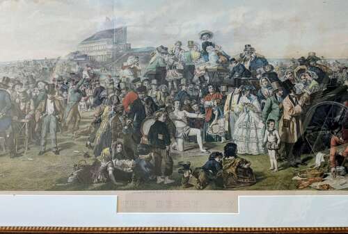 Large 19th Century Print after William Powell Frith. 'The Derby Day'